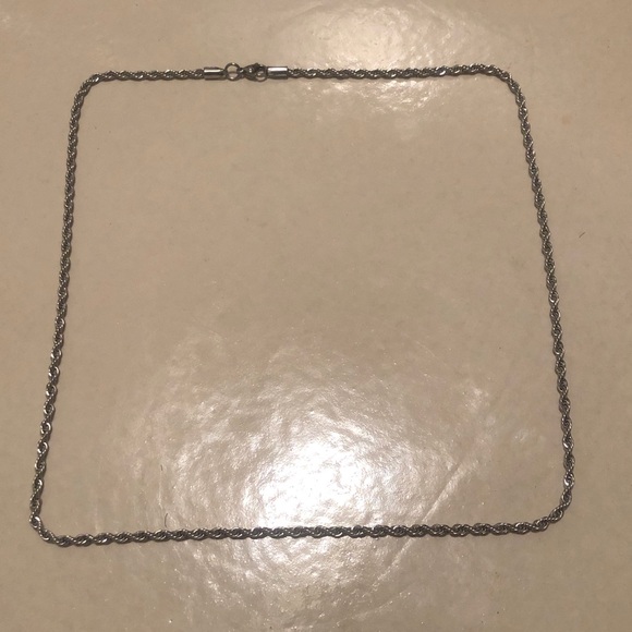 2 white gold plated rope chains - Picture 2 of 8